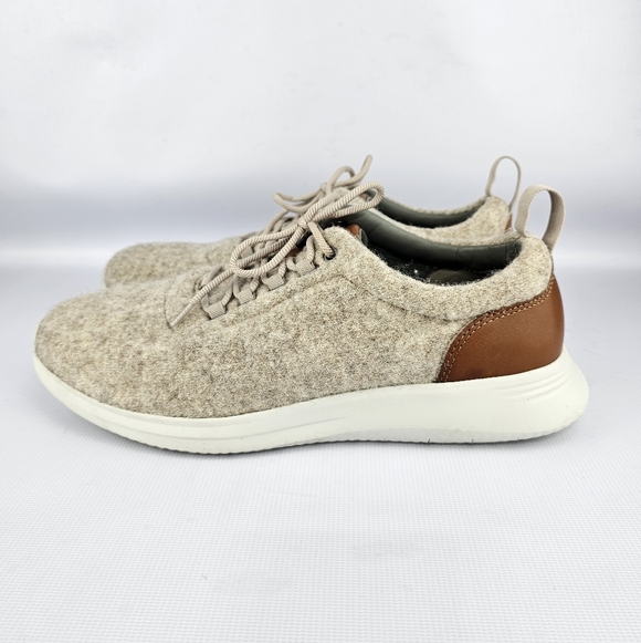 Johnston & Murphy Men's Amherst Wool U-Throat Sneakers Beige Size 10 - Picture 4 of 9